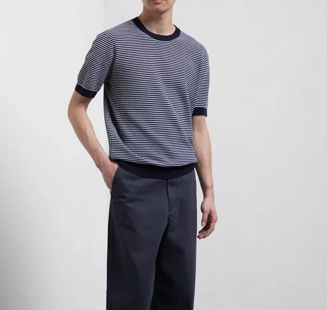 Kangra 3003 21 Maglia Uomo Cotone Righe Blu