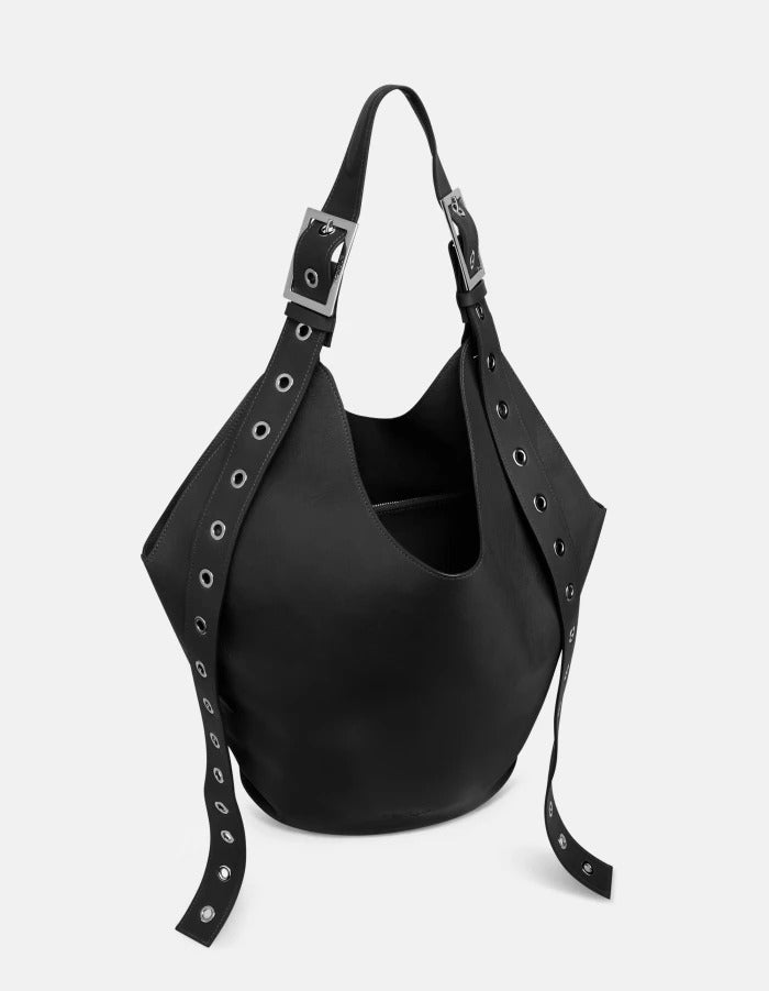 Dondup Big Hobo WB306 PL0658 borsa pelle nero vera pelle