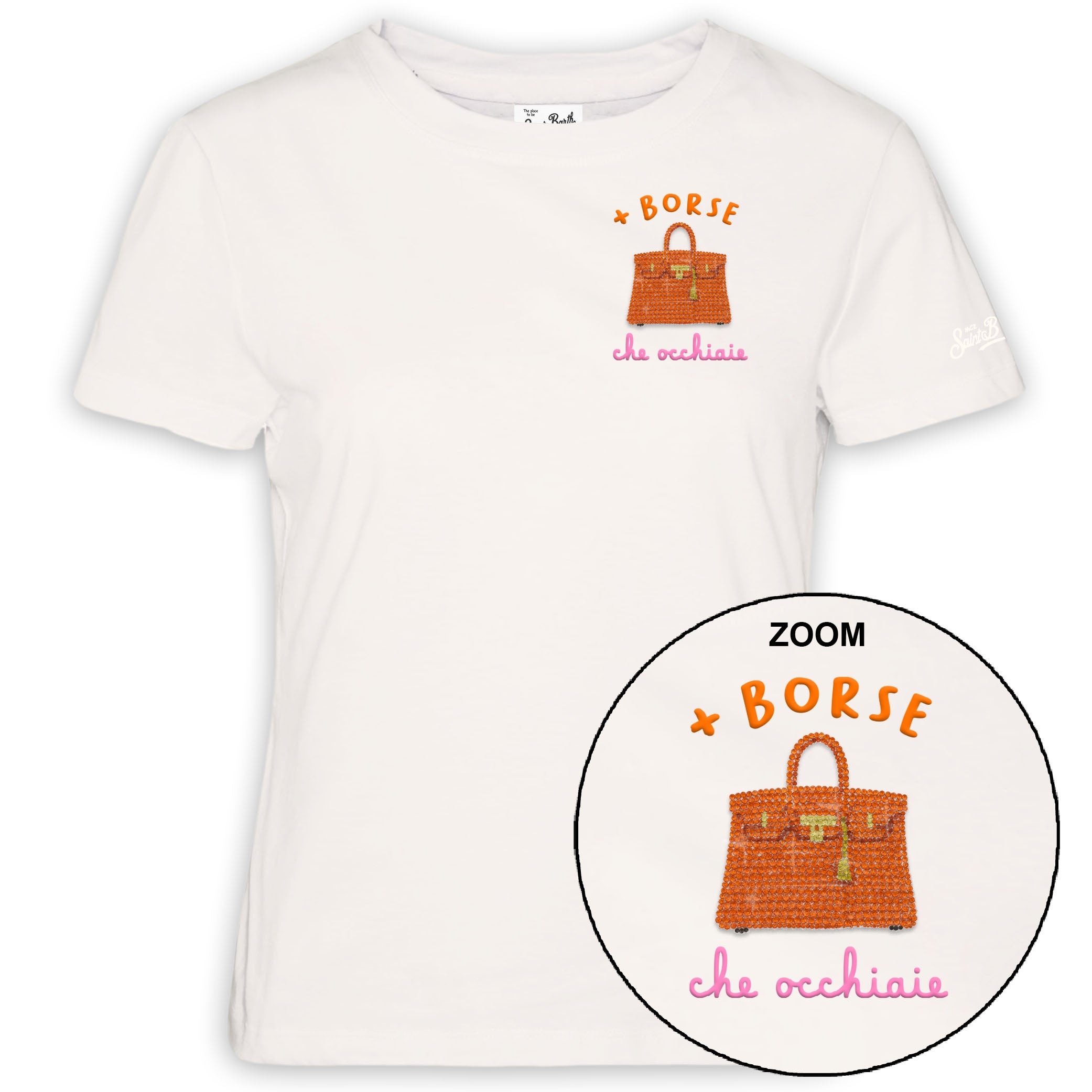 MC2 Saint Barth Emilie W04307M t-shirt panna strass