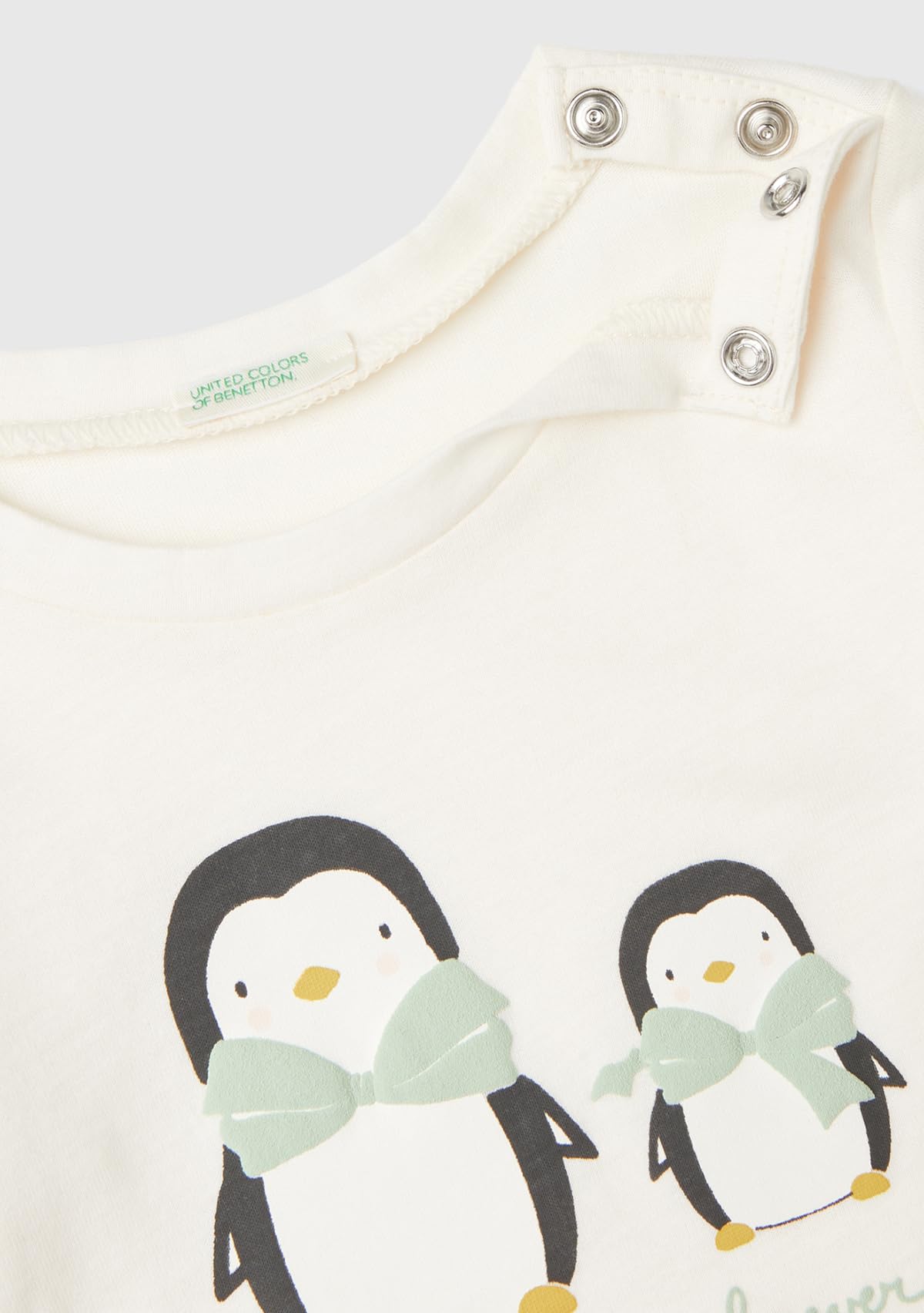 Benetton T-Shirt Bimba 74 Jersey Organico Manica Lunga