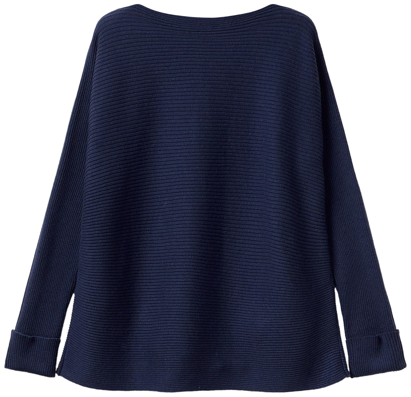 Benetton Maglione Donna Barchetta Cotone Lana Boxy