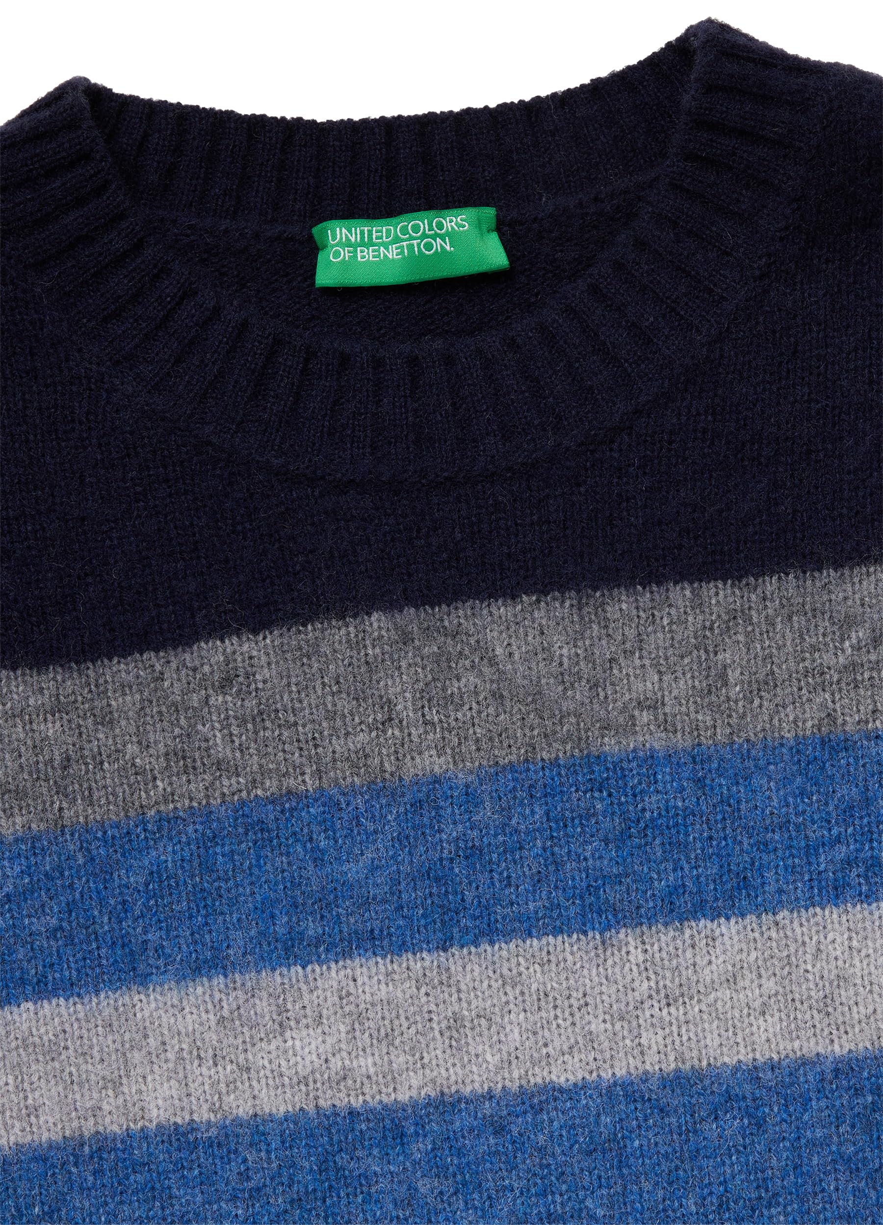 Benetton Maglieria Maglia Donna Girocollo Righe Relaxed