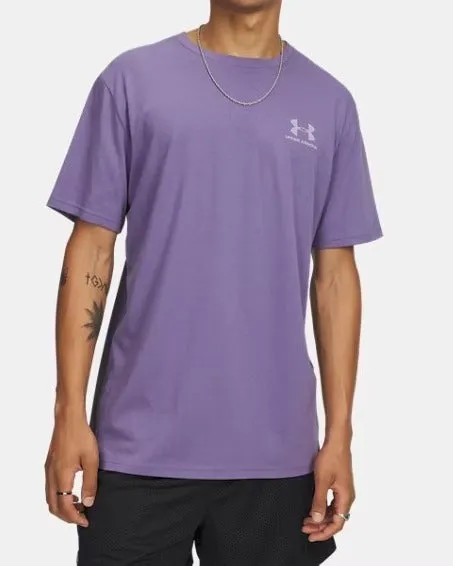 Under Armour 1326799 T-Shirt Uomo Viola misto cotone logo