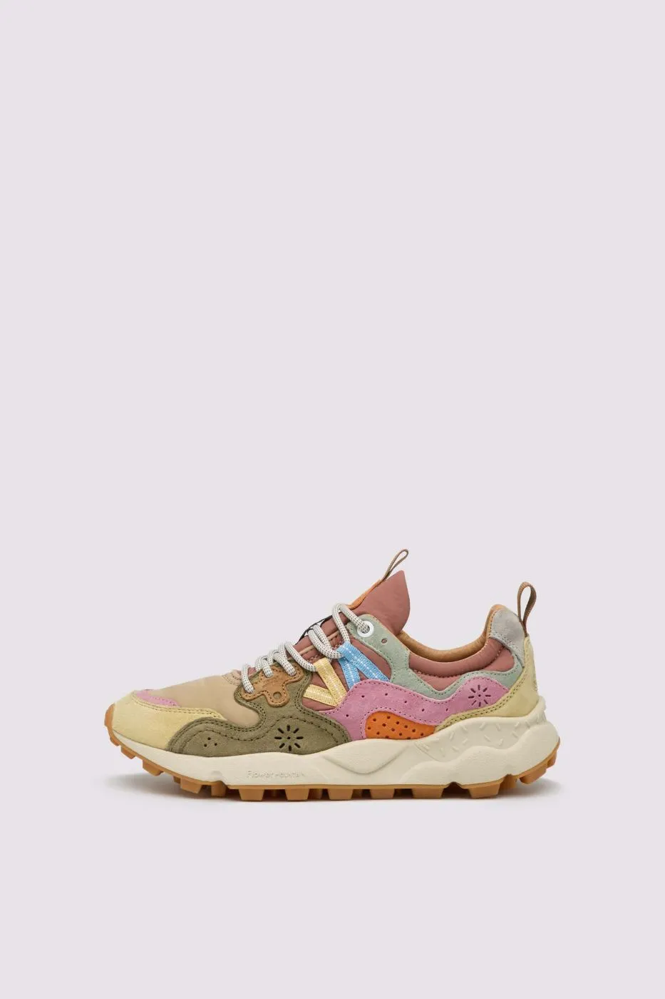 Flower Mountain Yamano 3 sneakers donna beige rosa verde