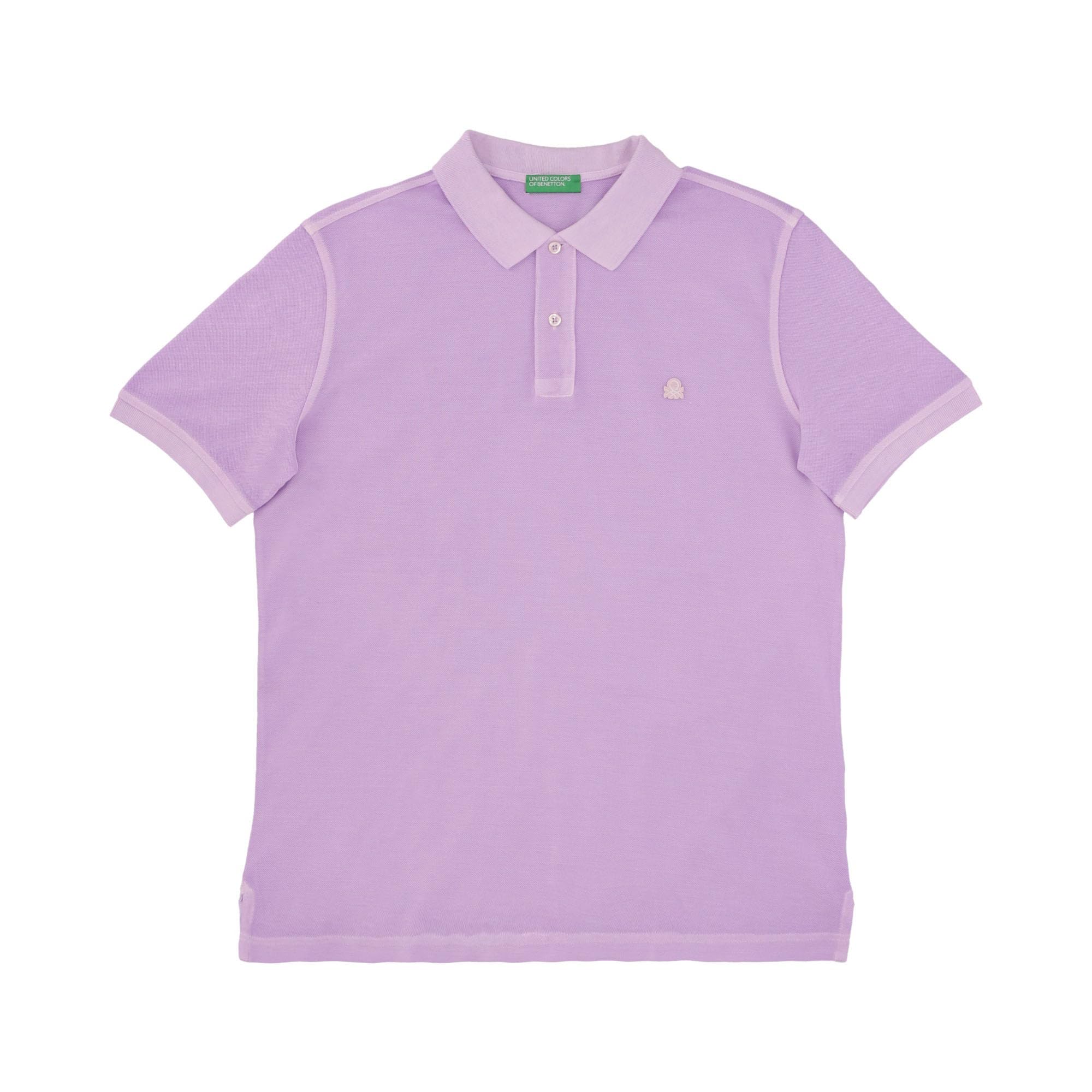 Benetton polo uomo in piquet cotone organico