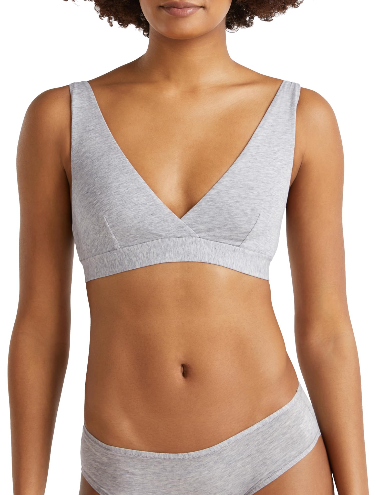 Benetton Intimo Triangolo Vela Reggiseno Grigio Melange Cotone