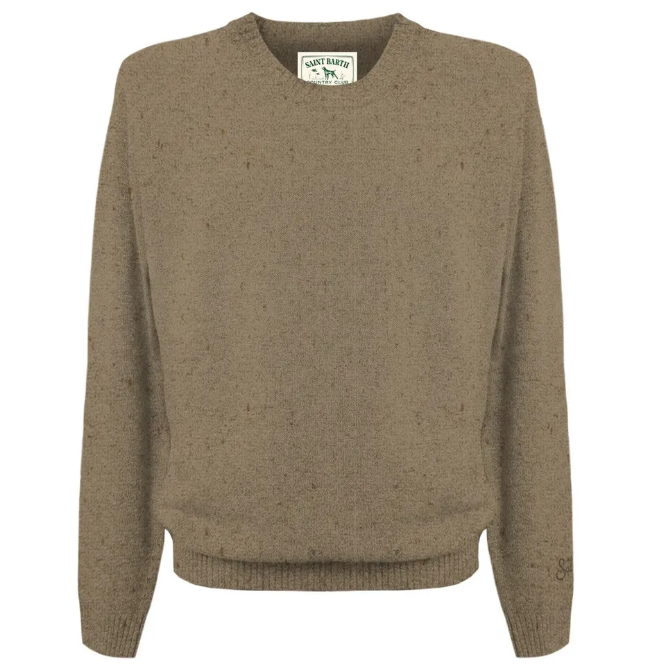 MC2 Saint Barth Regent Donegal maglione uomo kaki