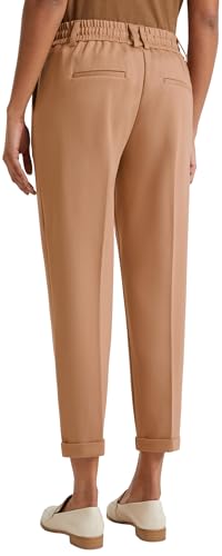 Benetton 4DI4DF00J Pantalone Jogger Donna Marrone M Viscosa