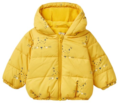 Benetton Giubbotto All Over con Cappuccio in Pile