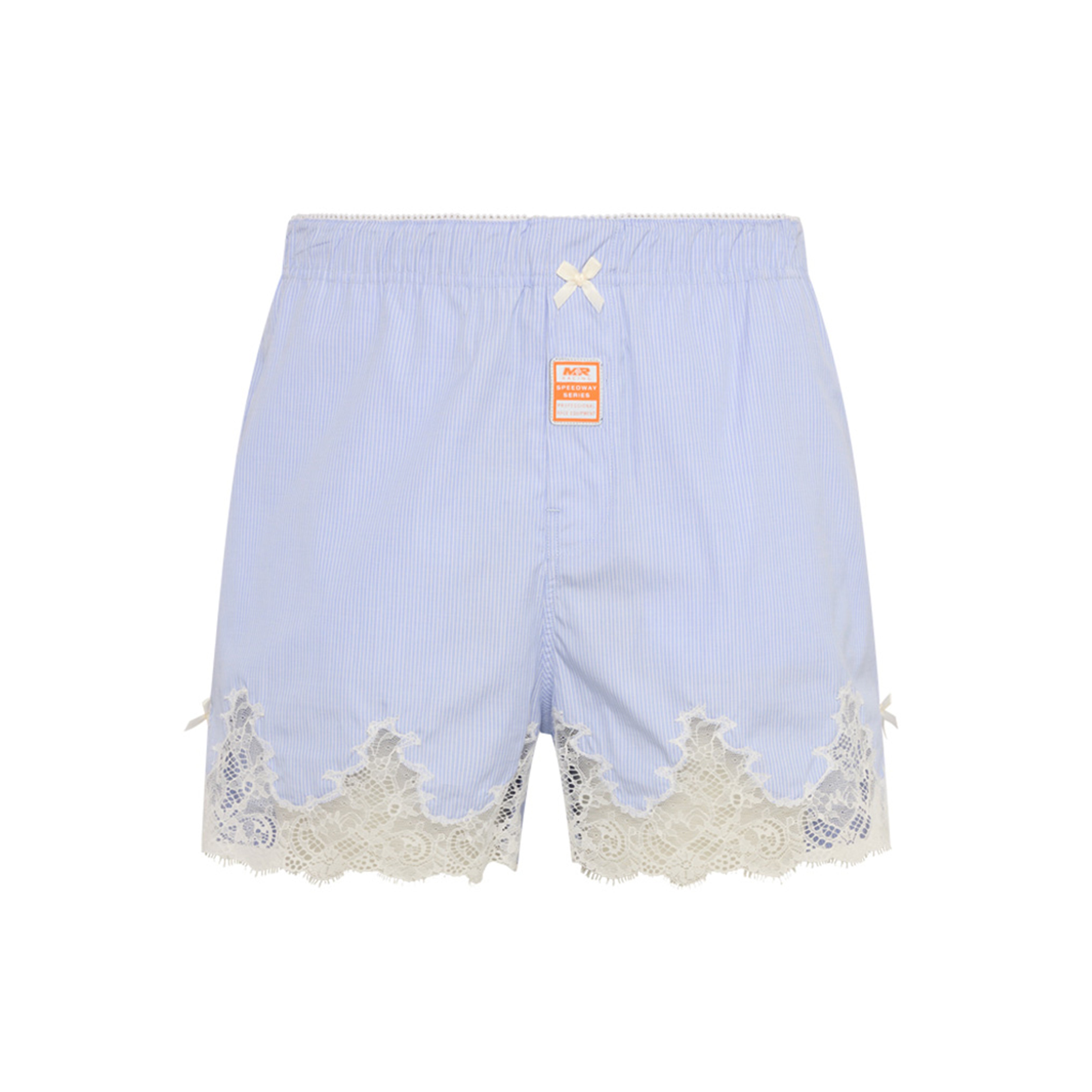Martine Rose French Knickers shorts riga blu cotone