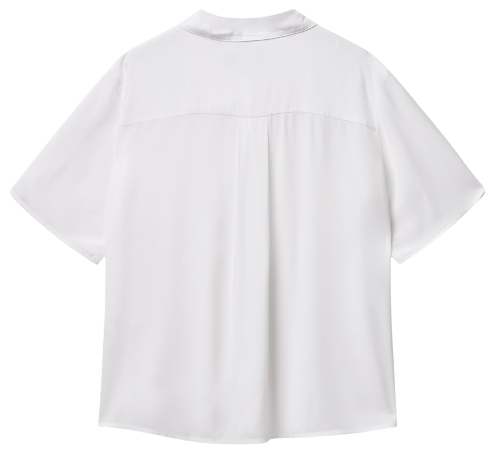 United Colors of Benetton 5WPWDQ0B1 Camicia Donna Bianco XXS