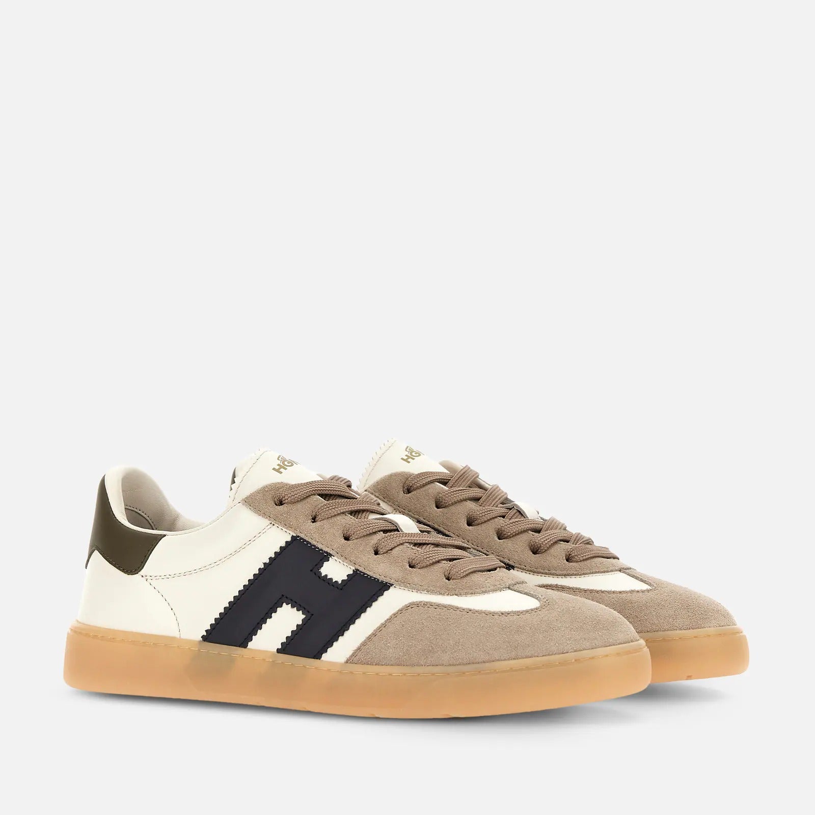 Hogan Cool HXM6470FB60UH Sneakers Uomo Avorio Beige pelle