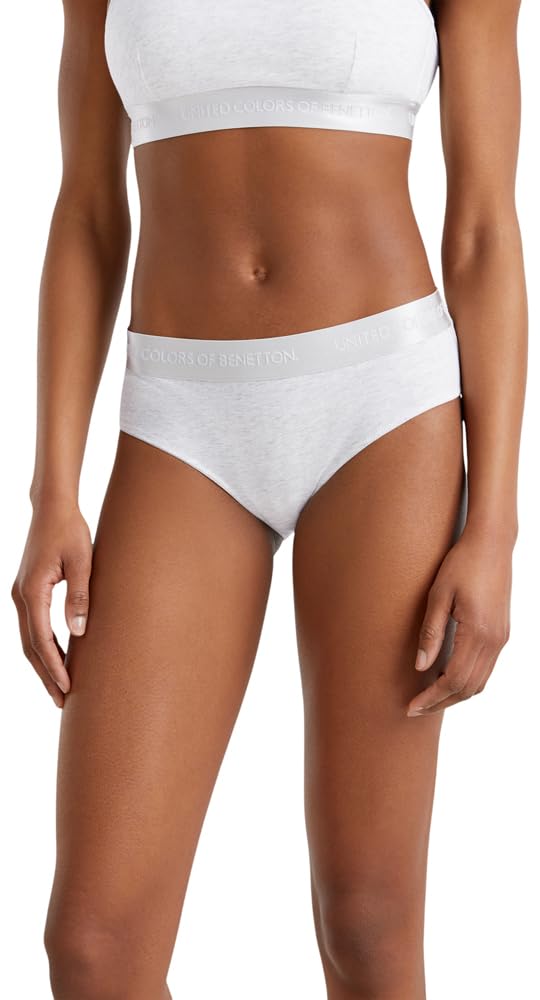 Benetton Slip Fianco Alto Donna Cotone Organico Elastico Logo