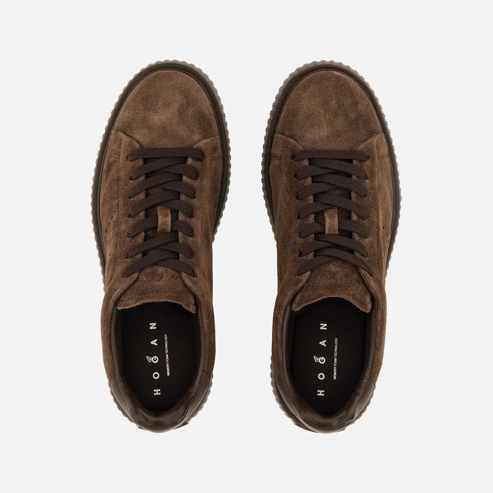 Hogan H-Stripes HXM6770GF5FUH sneaker uomo marrone pelle