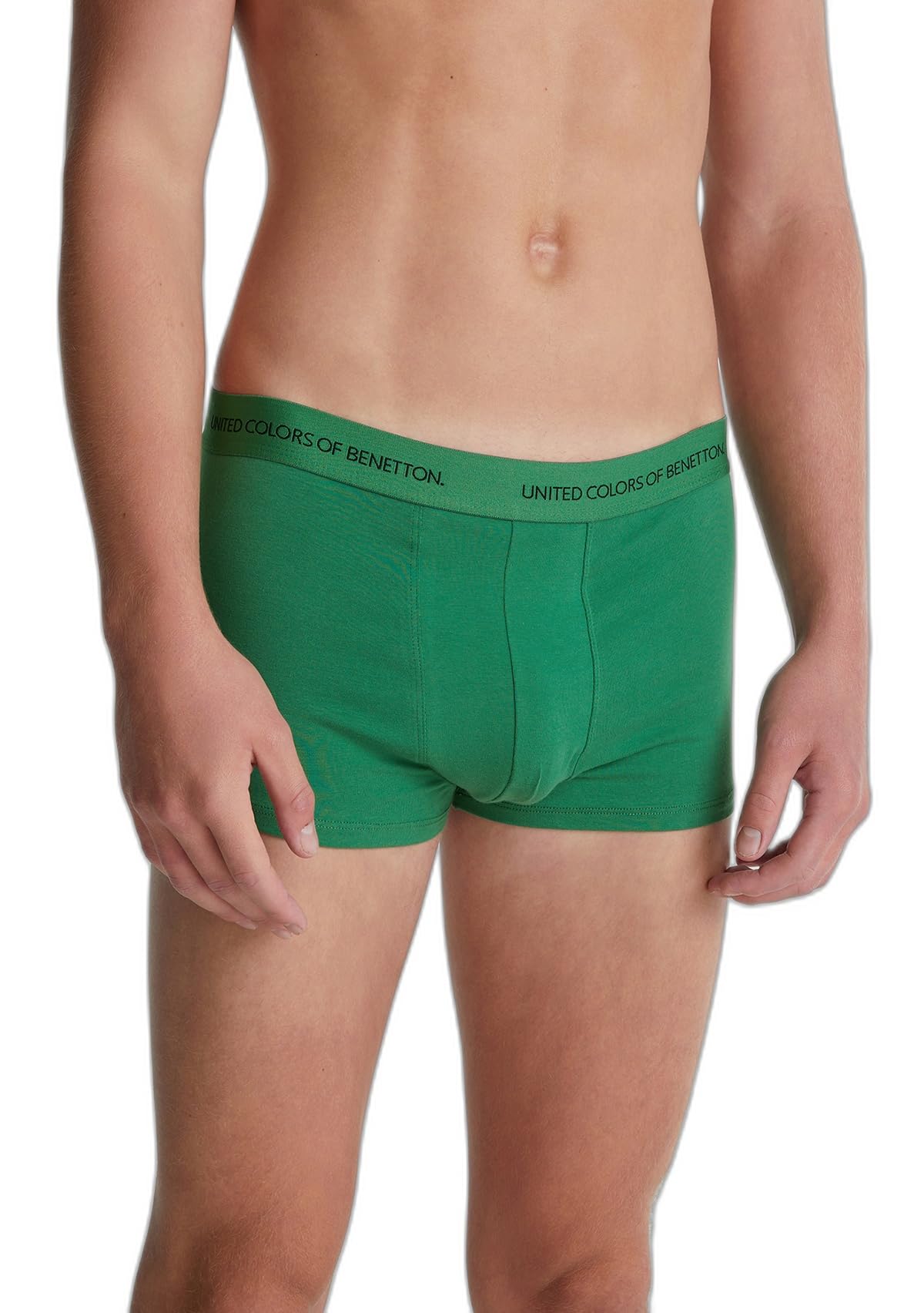 Benetton Boxer Uomo S blu cotone organico elasticizzato