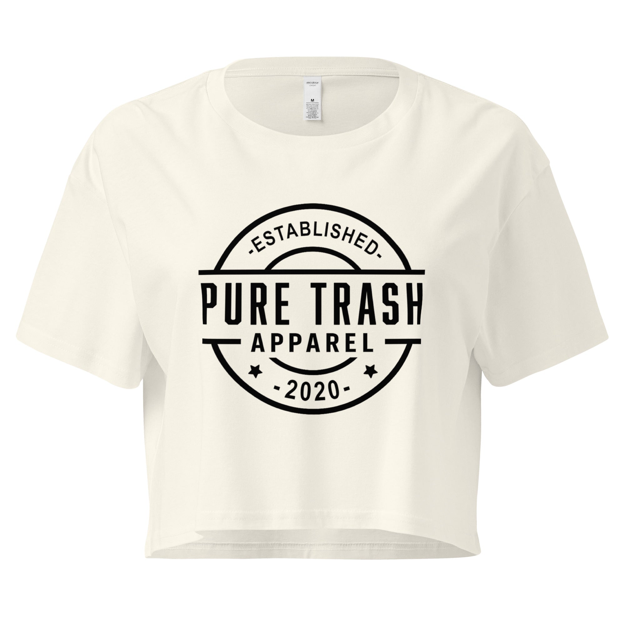 Pure Trash Collection Established Crop Top Donna Bone M cotone
