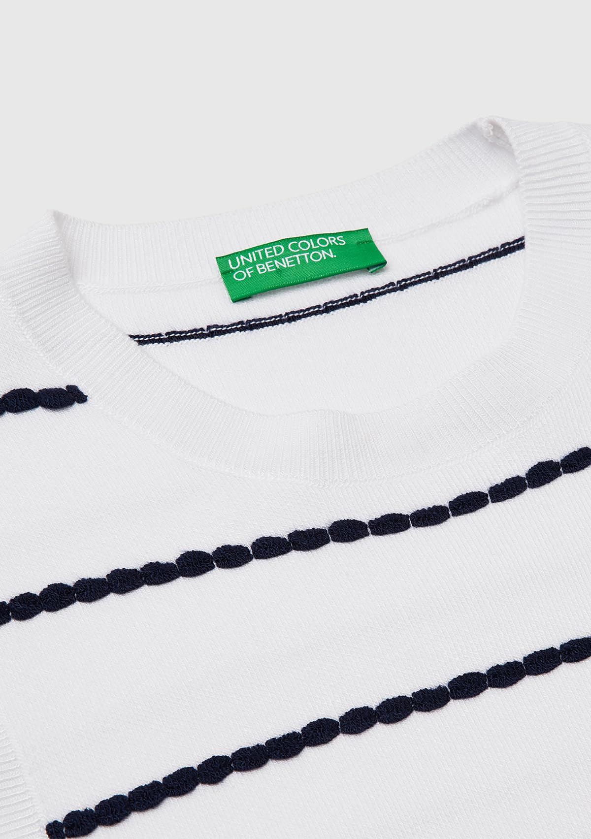 Benetton 104ME10EC Gilet Girocollo Taglia M Jacquard