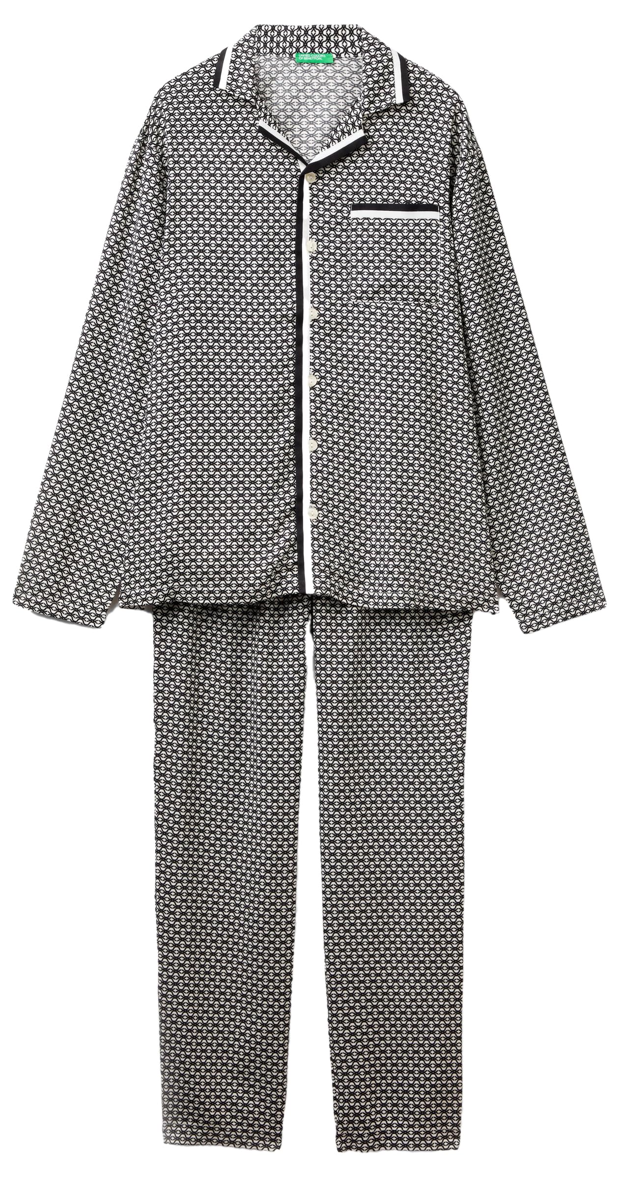 Benetton Intimo e Pigiami Set Pigiama Uomo S viscosa allover