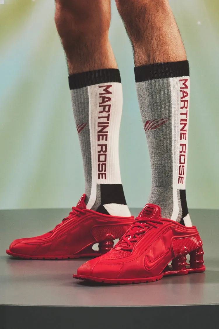 Nike x Martine Rose MR4 Shox scarpe rosse slip on