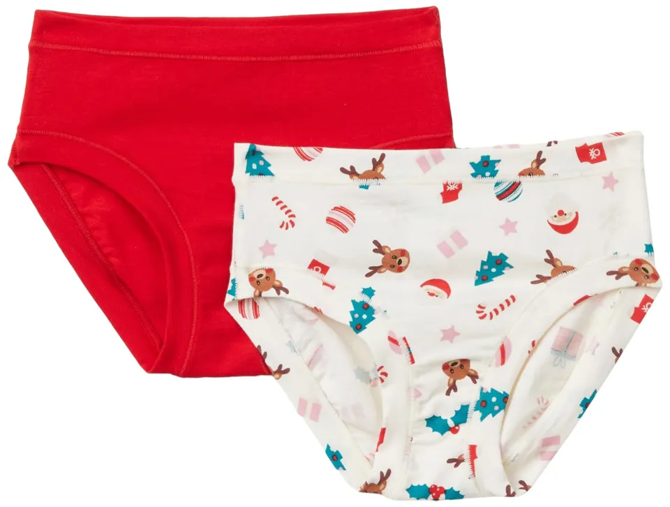 United Colors of Benetton set 2 slip cotone organico bambina