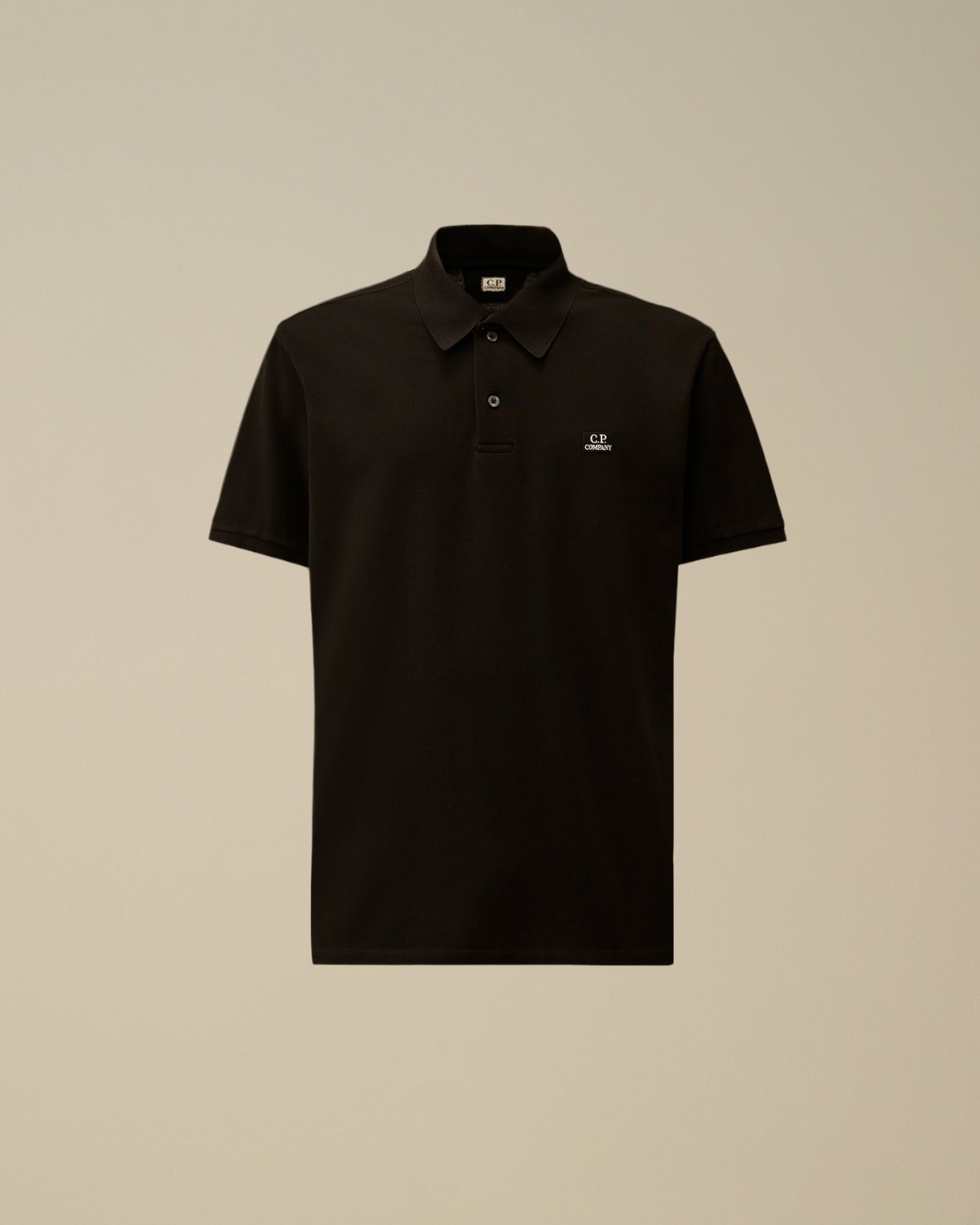 C.P. Company MPL108A polo uomo nero piquet stretch