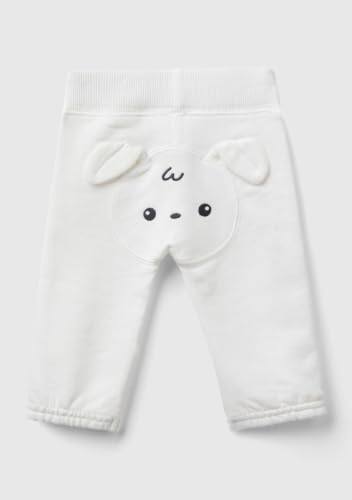 Benetton 3J70AF01L pantalone neonato cotone bianco 50
