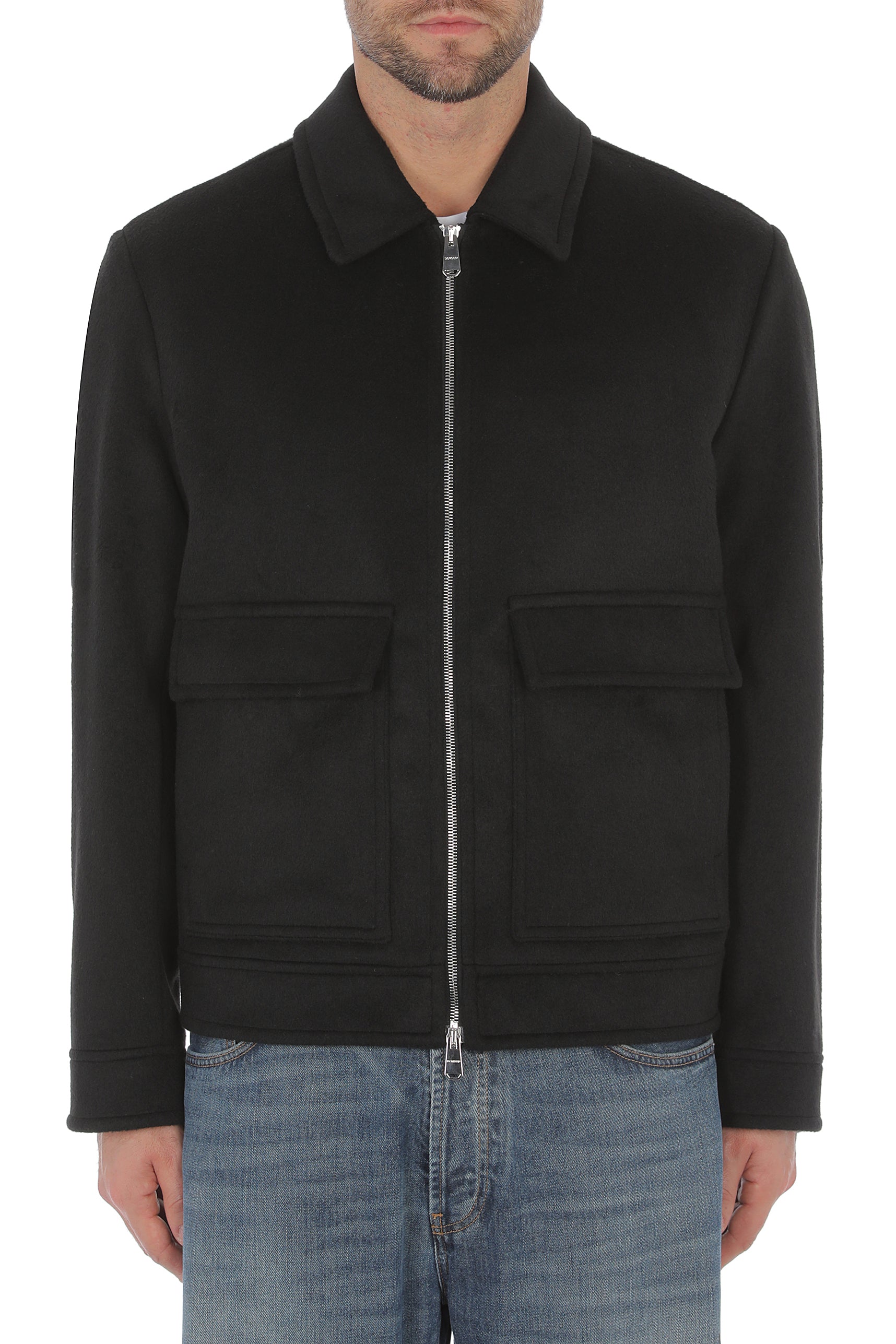 Dondup JU034 WF0184U giacca uomo nero misto lana