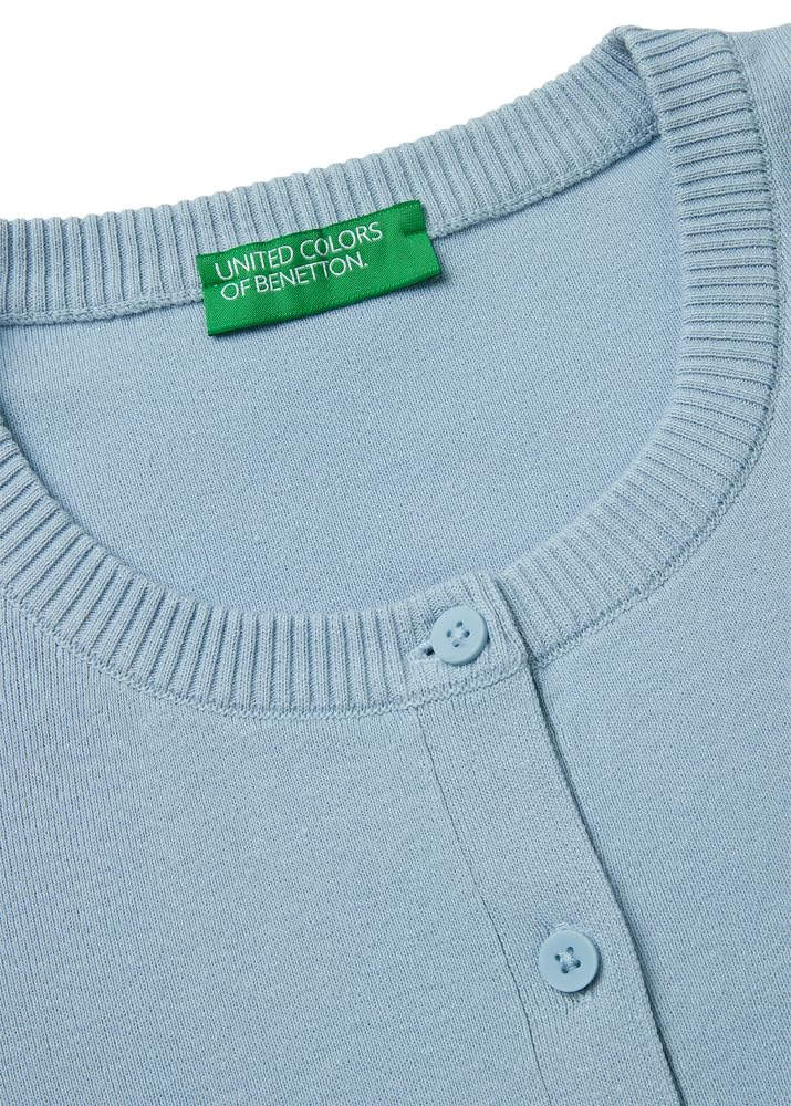 Benetton Maglieria 1C19D502P Cardigan Coreana Blu