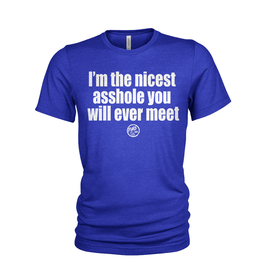 Pure Trash Nicest Asshole t-shirt uomo cotone