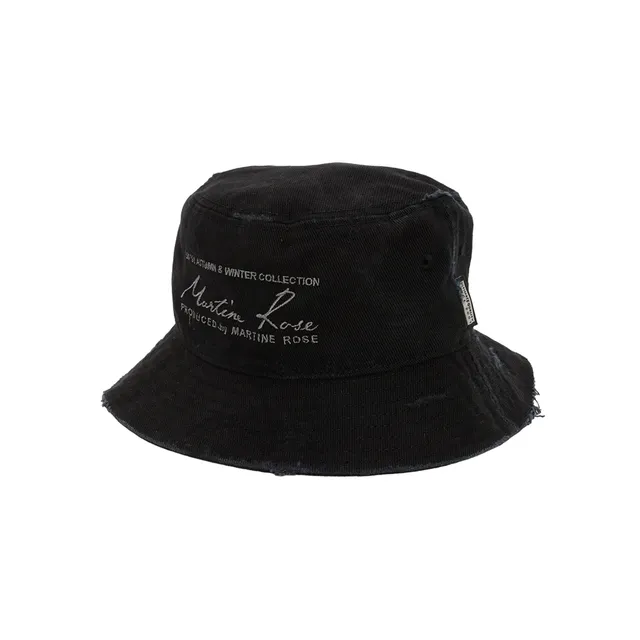 Martine Rose Signature Bucket Hat cappello nero washed OS