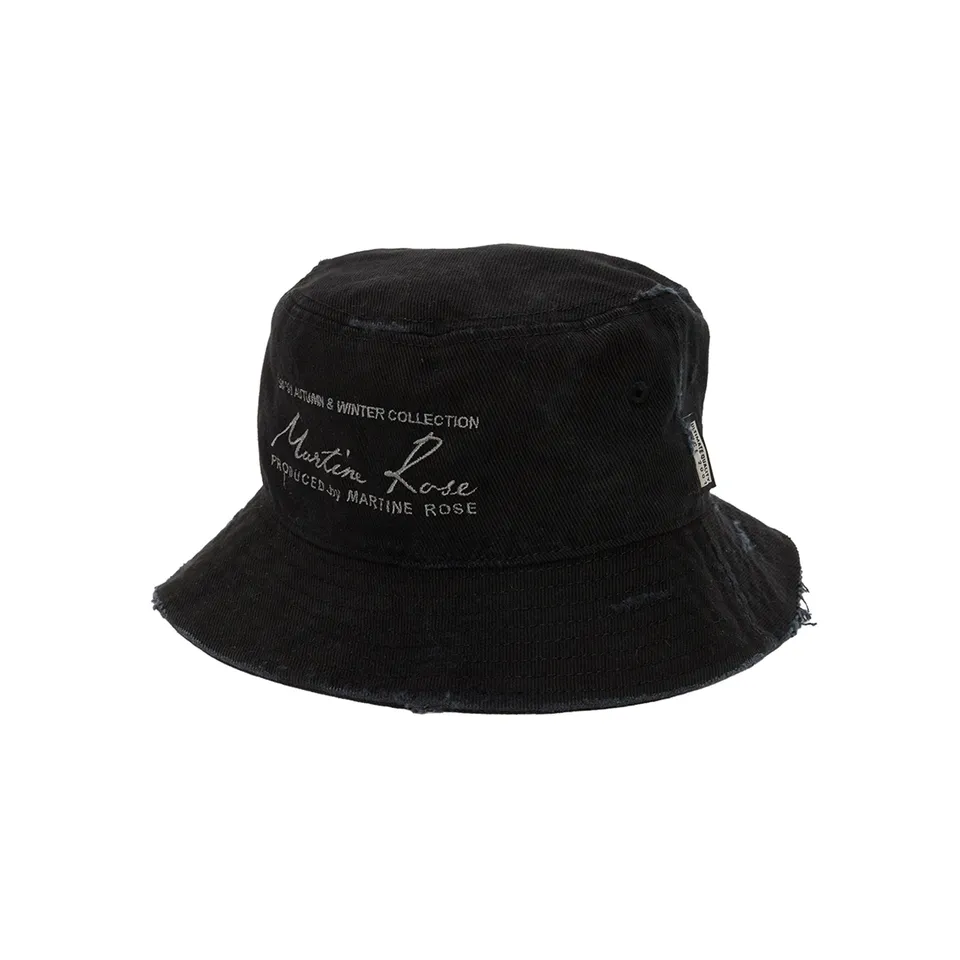 Martine Rose Signature Bucket Hat cappello nero washed OS
