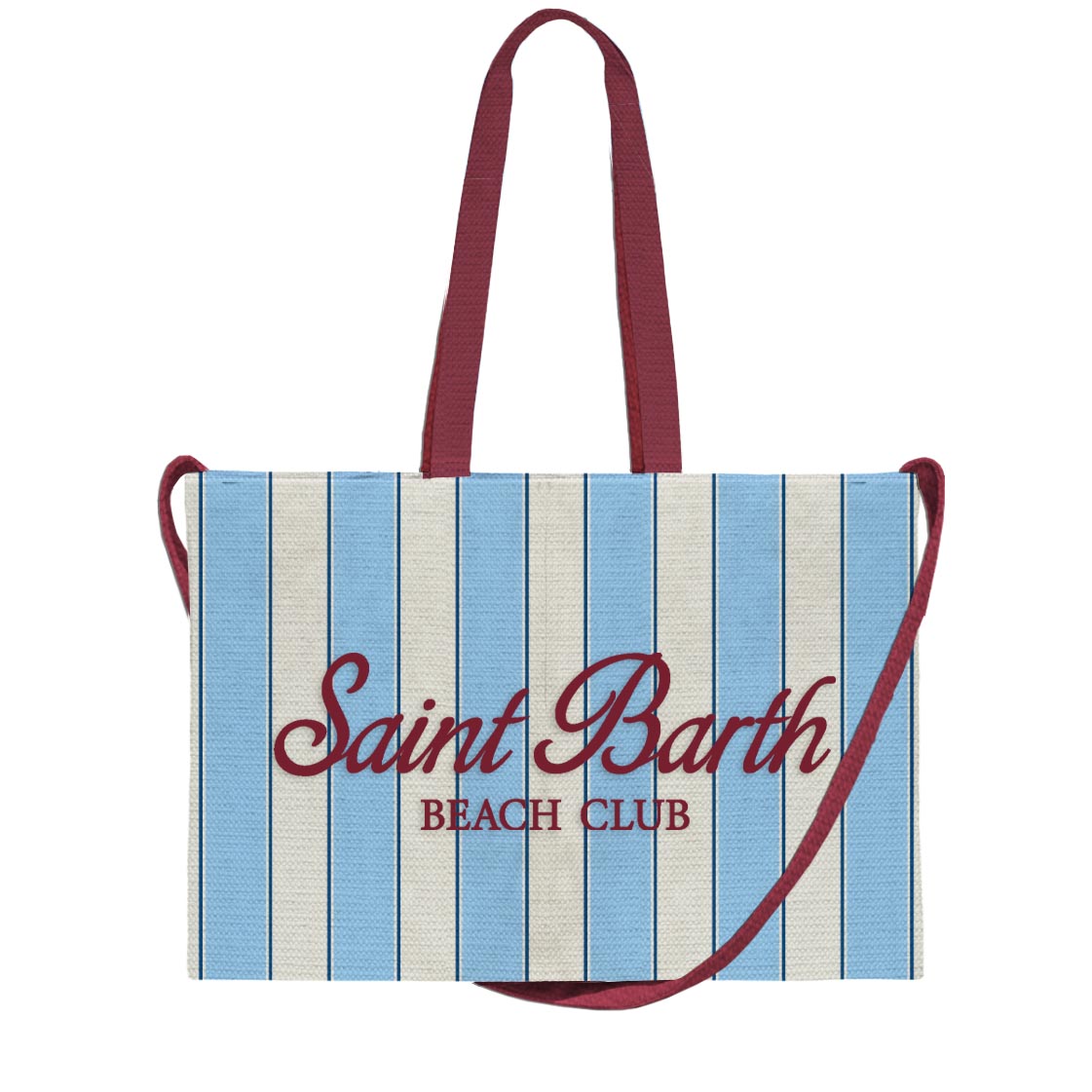 MC2 Saint Barth Essential Canvas borsa righe azzurro