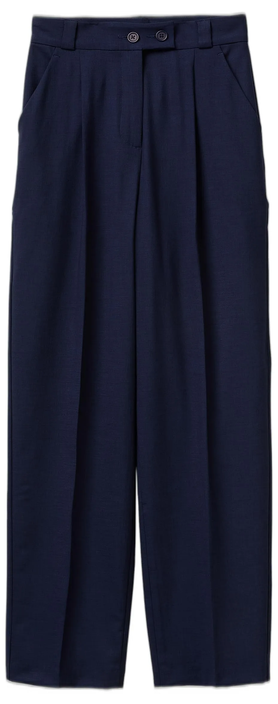 Benetton 4962df0ah Pantalone Carrot Fit Blu Donna