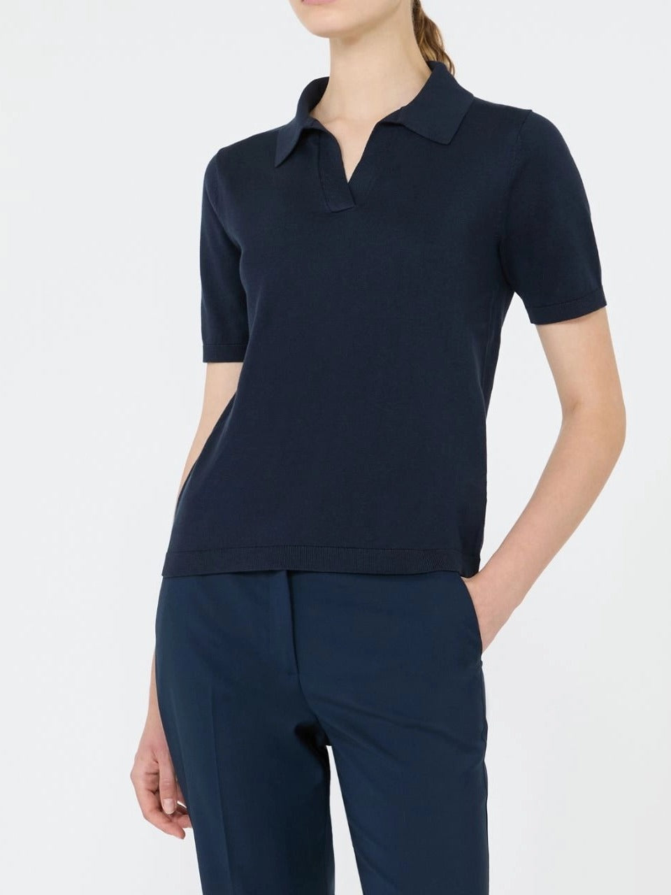 Weekend Max Mara Roncolo maglia donna blu seta