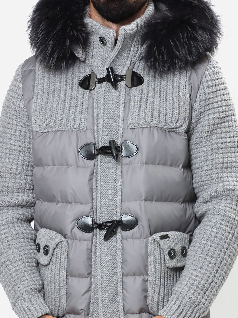 Bark 8036/C Giubbotto Uomo Grigio Piuma d'Oca