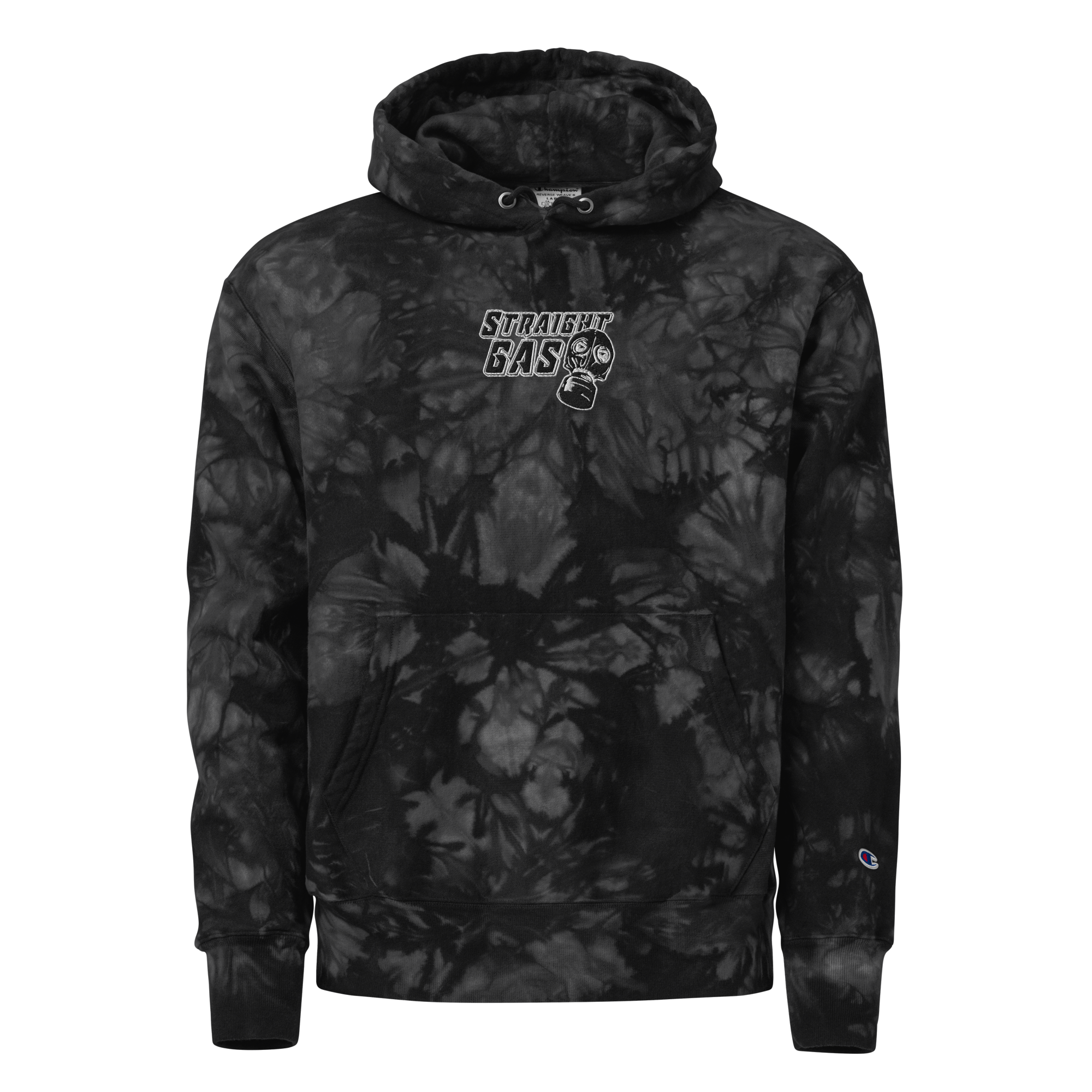 Pure Trash Straight Gas Felpa Champion tie-dye nera