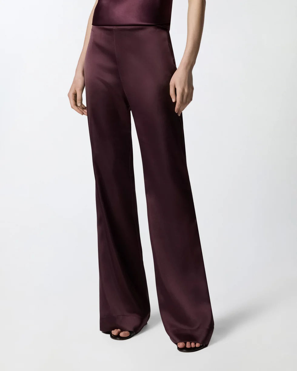 Pinko Pinolo 106434 A361 pantalone bordeaux satin