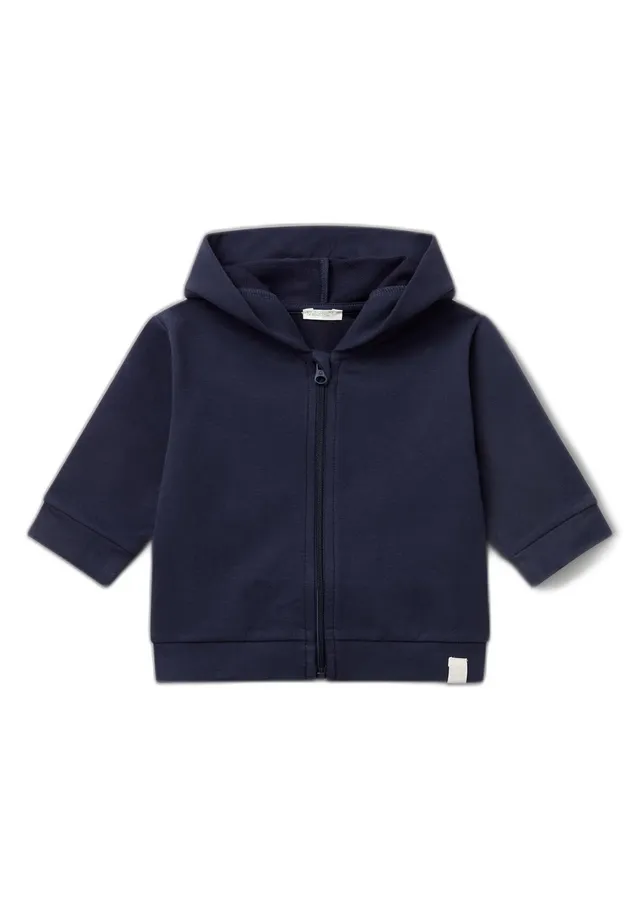 United Colors of Benetton Felpa Cappuccio Zip 62 cotone stretch