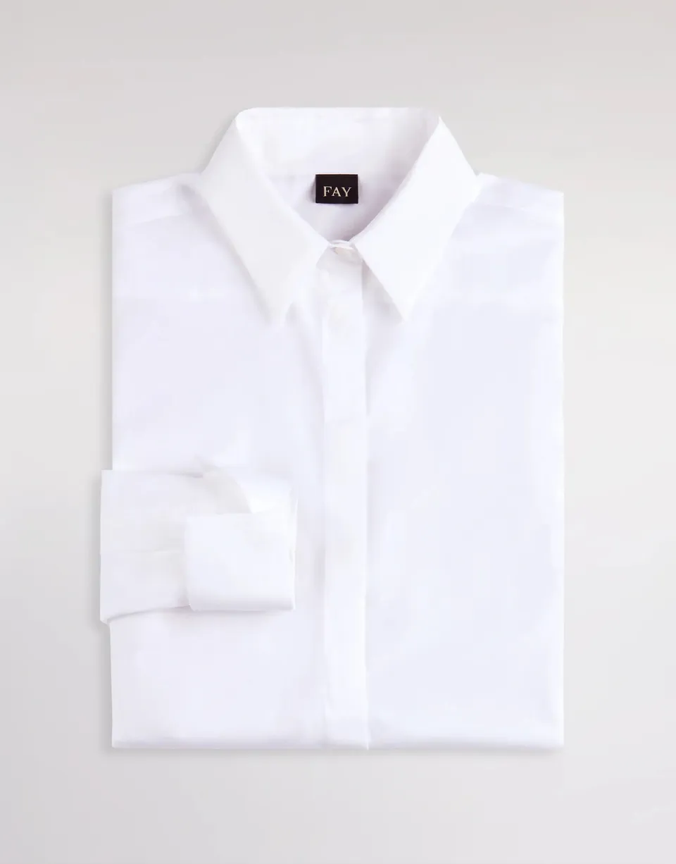 Fay NCWA152626SZGRB001 camicia donna bianco slim