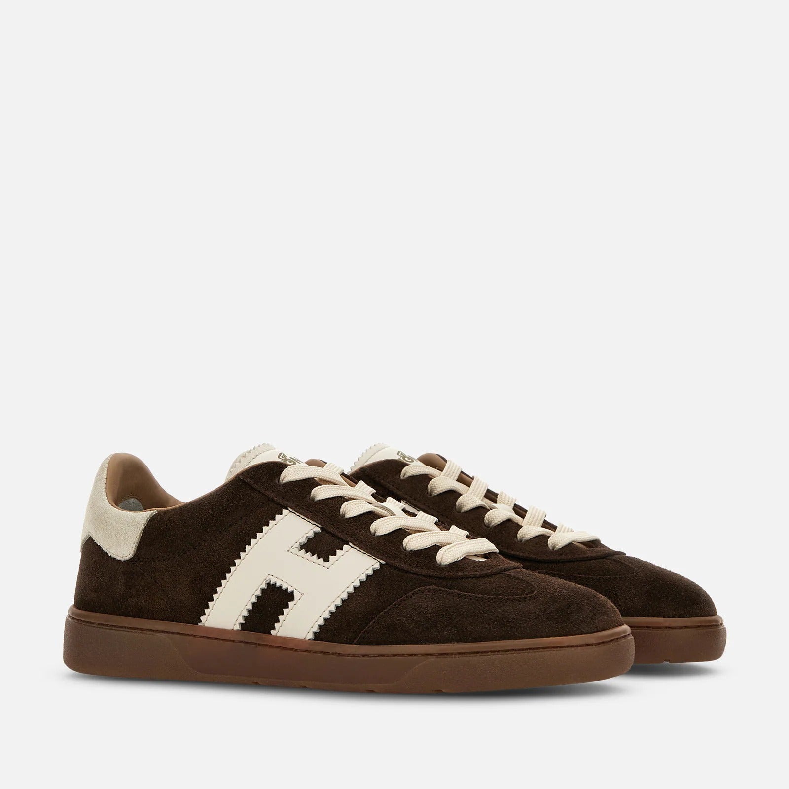 Hogan Cool HXW6470FB60UH sneakers donna marrone camoscio