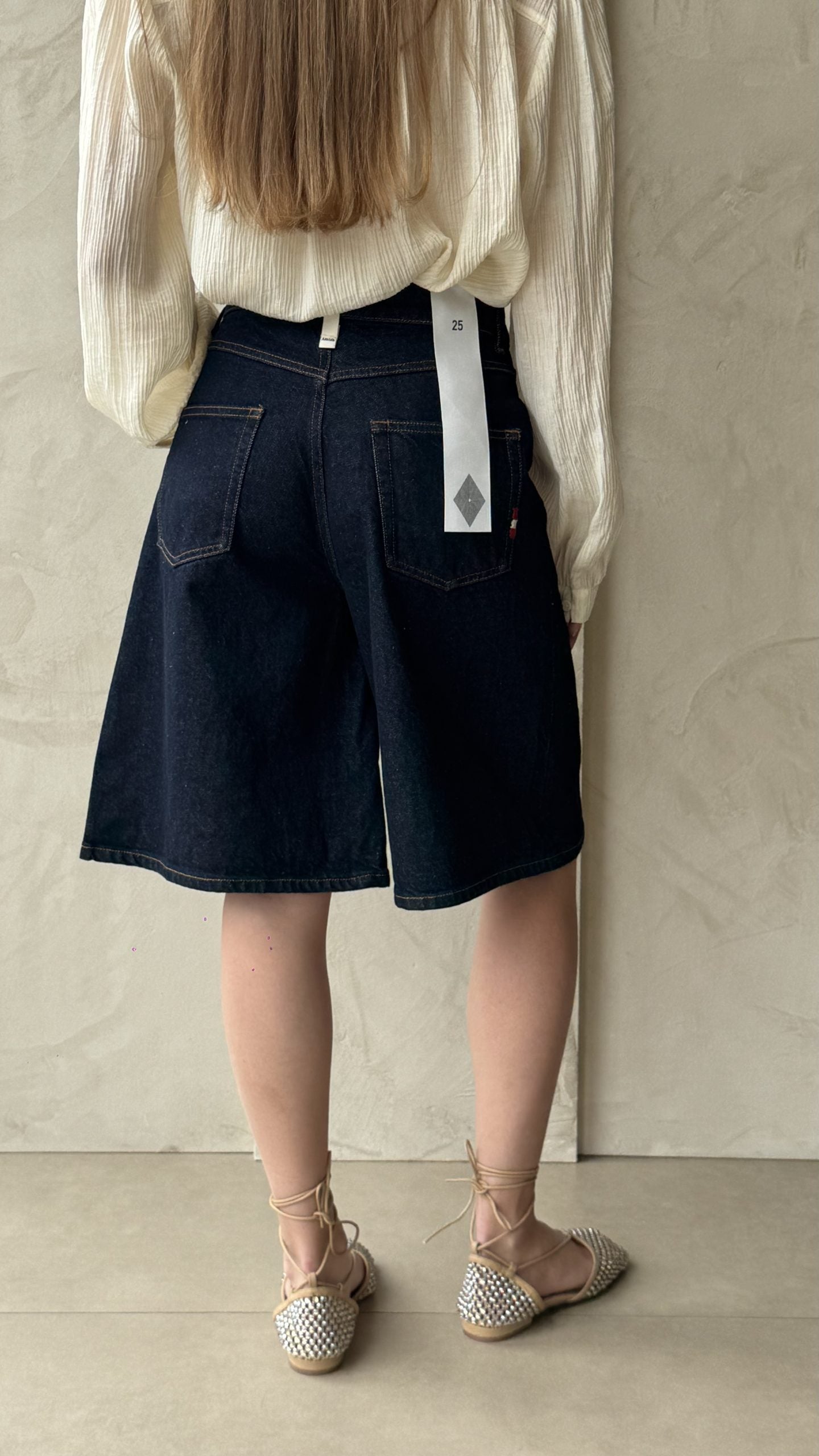 Amish AMD171D5700021 bermuda donna denim blu taglia 27