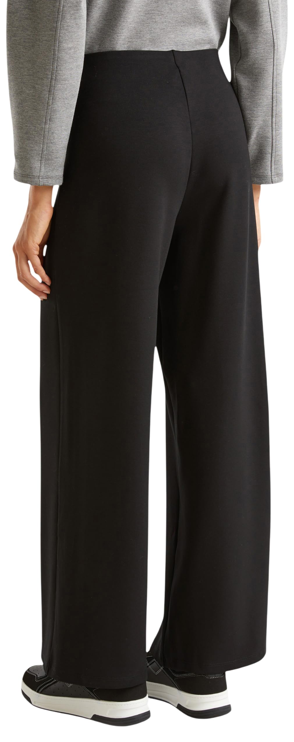 Benetton 38y6df017 Pantaloni Donna Grigio Interlock