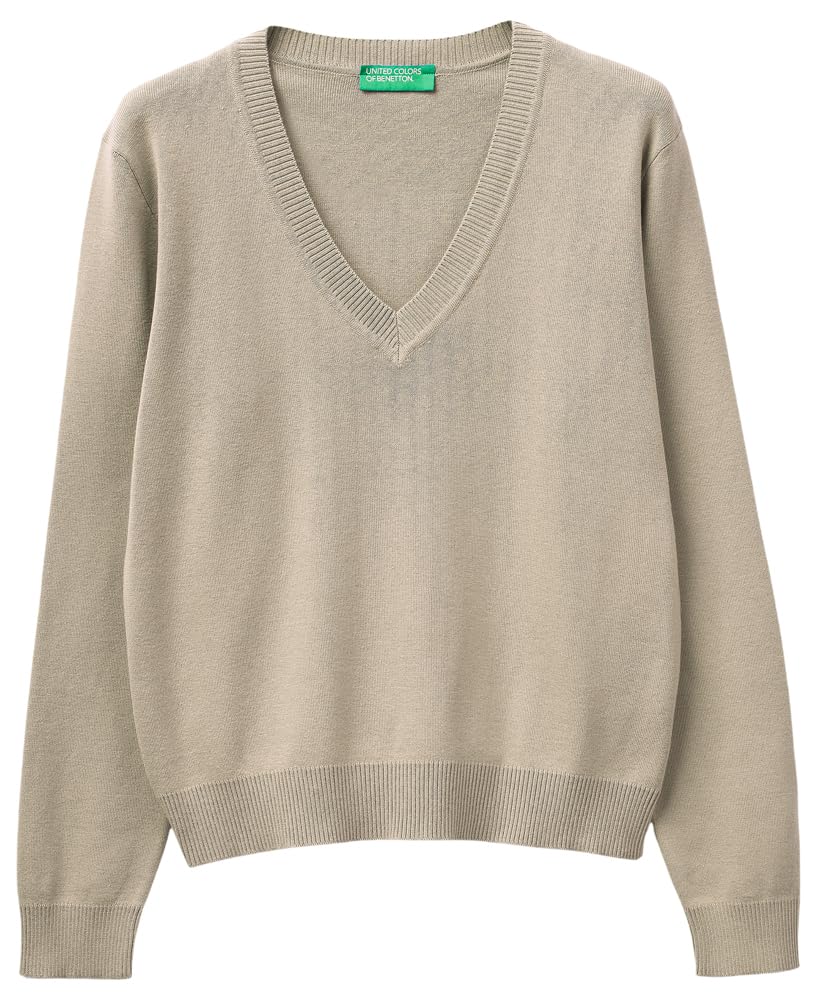 Benetton Maglieria 1C19D403N Maglione Donna Blu XXS Scollo V