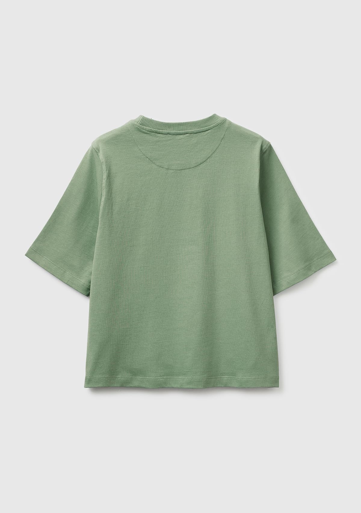 Benetton T-Shirt Donna Jersone Boxy Manica Gomito