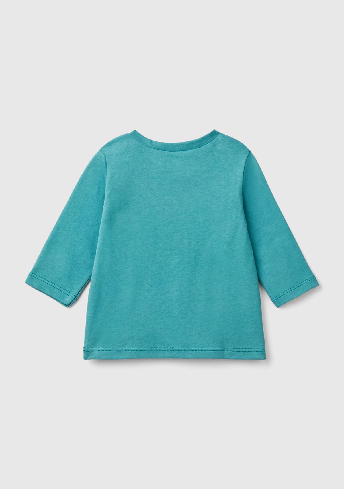 Benetton 3ATNA105F T-shirt bimbo 74 blu cotone