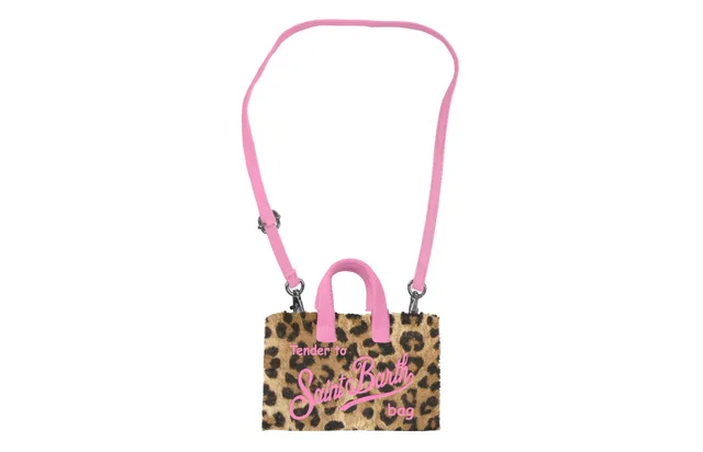 MC2 Saint Barth Phone Bag Borsa Cotone Leopard Rosa
