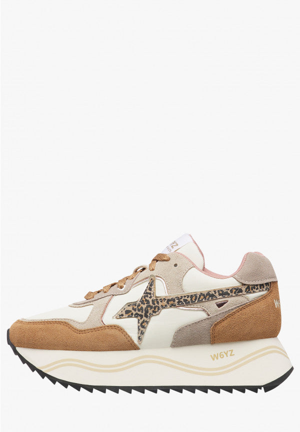 W6YZ Deva W 2017405 Sneaker Donna Marrone Latte platform