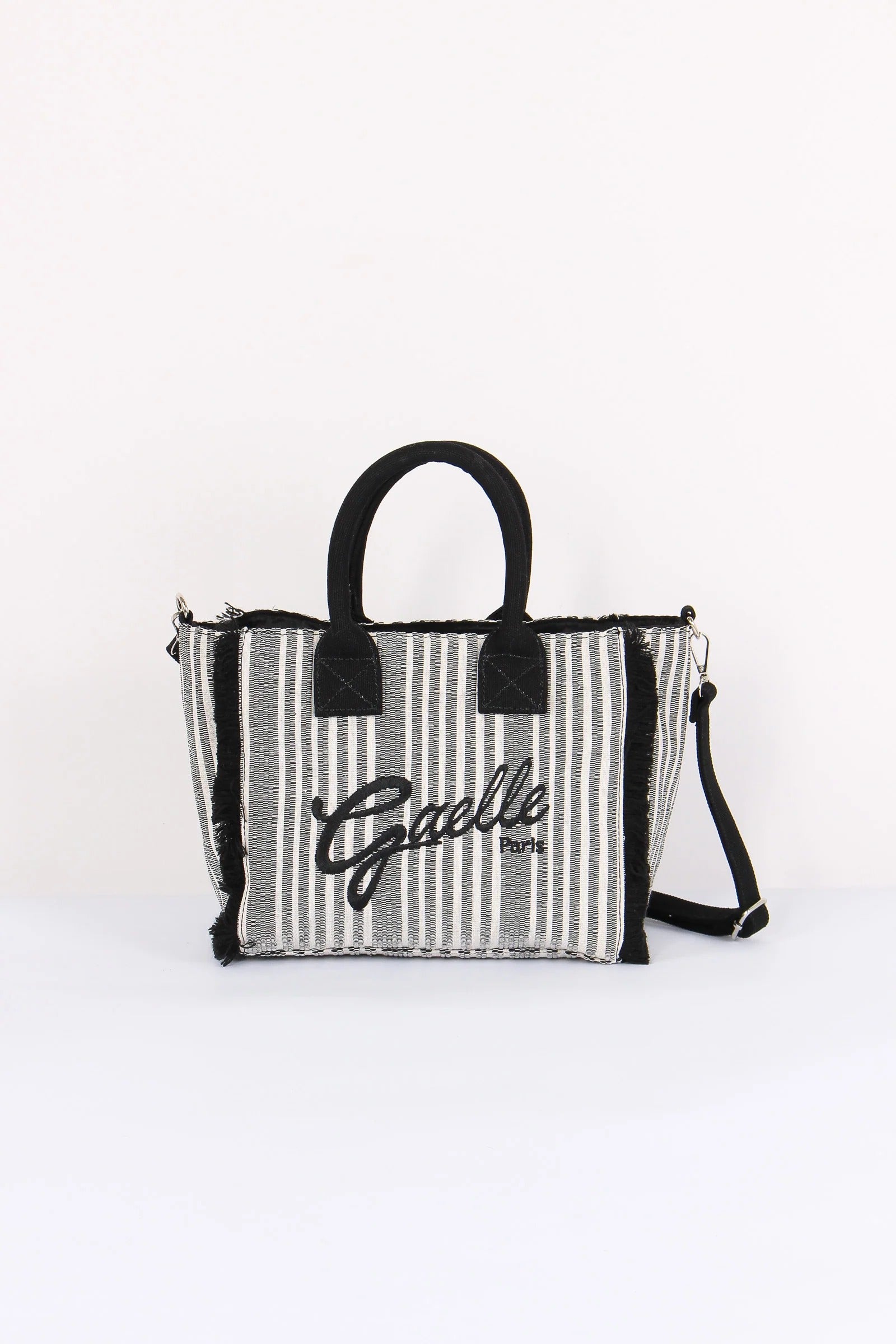 Gaelle Paris GAACW03191 shopper nero righe cotone