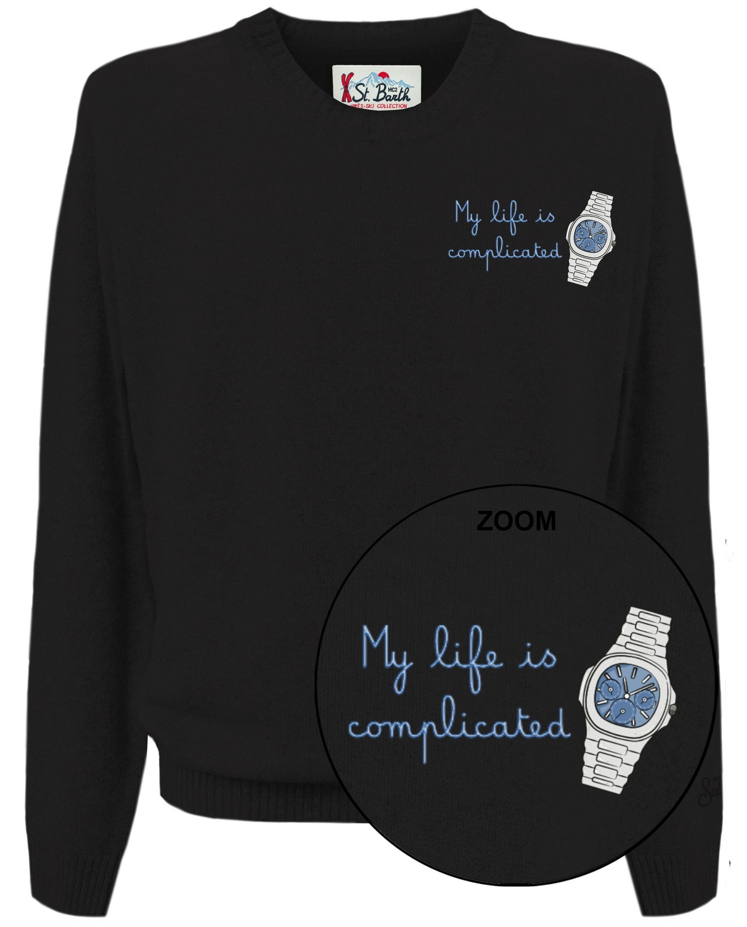 MC2 Saint Barth Heron Light Embry maglione uomo nero lana