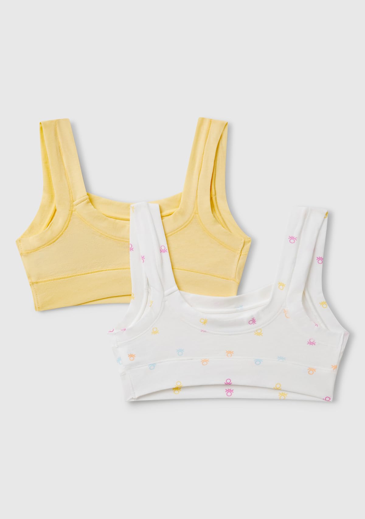 Benetton Reggiseno Bambina 130 Bipack in Cotone Organico